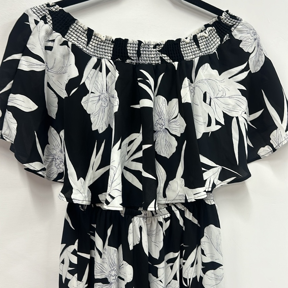 Show Me Your Mumu Hacienda Maxi Dress black and white floral xs - Picture 3 of 8